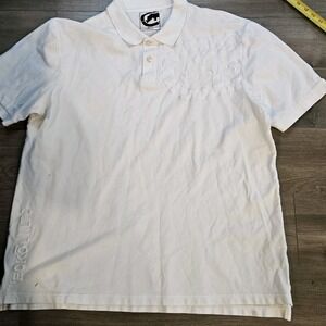 Y2K Ecko United Shirt Mens 2XL White Polo‎ Sleeve Button Up